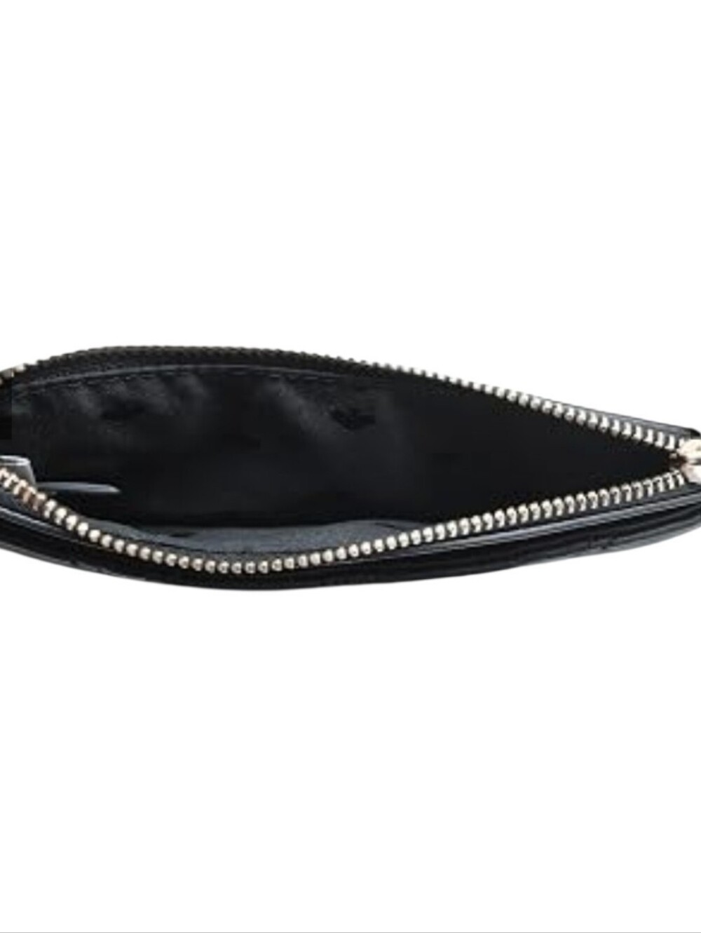 kate spade black quilted zip card wallet with gold-tone logo - Picture 3 of 3